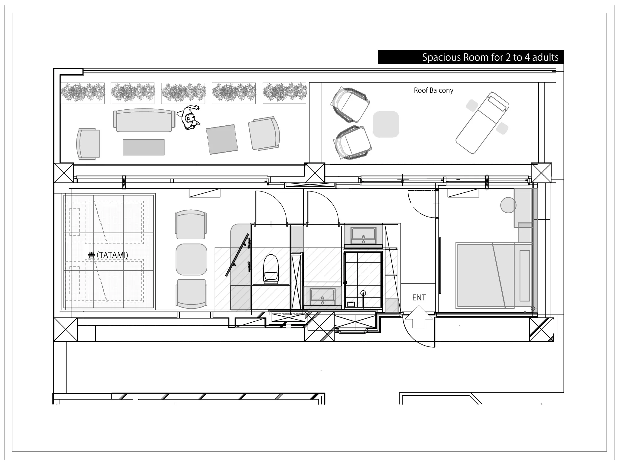 Deluxe Double with Balcony Floor Plan